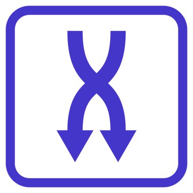 Vektör simgesi aşağı okları bir çerçevede shuffle