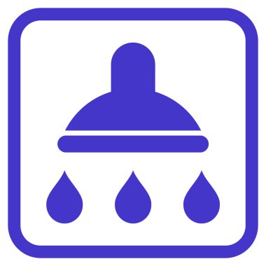 Duş vektör simgesi bir çerçeve içinde