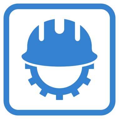 Geliştirme işçisi vektör simgesi bir çerçeve içinde