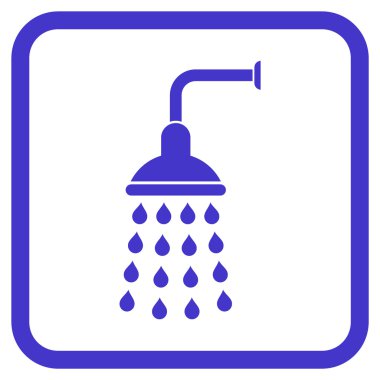 Duş vektör simgesi bir çerçeve içinde