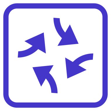 Oklar vektör simgesi bir çerçevede girdap