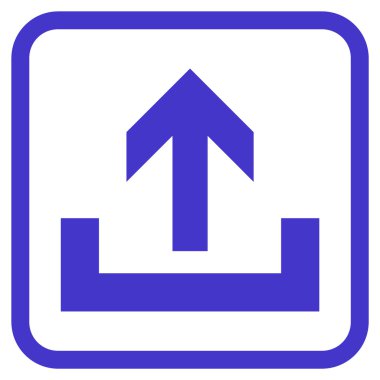 Vektör simgesi bir çerçeve içinde upload