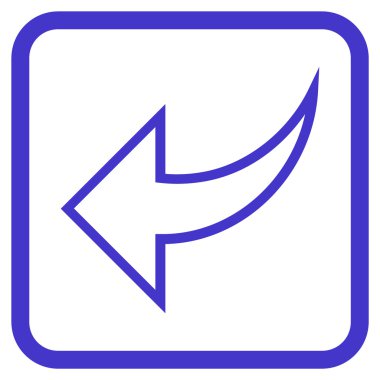 Vektör simgesi bir çerçeve içinde geri al