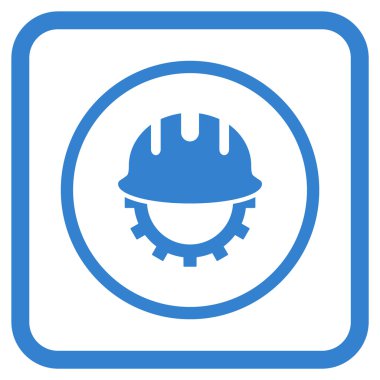 Geliştirme işçisi vektör simgesi bir çerçeve içinde