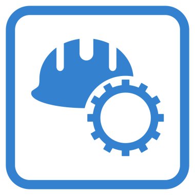 Geliştirme işçisi vektör simgesi bir çerçeve içinde