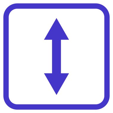 Dikey Çevir vektör simgesi bir çerçeve içinde