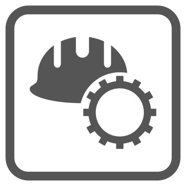 Geliştirme işçisi vektör simgesi bir çerçeve içinde