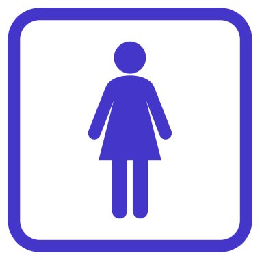 Kadın vektör simgesi bir çerçeve içinde