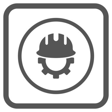 Geliştirme işçisi vektör simgesi bir çerçeve içinde