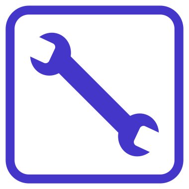 İngiliz anahtarı vektör simgesi bir çerçeve içinde