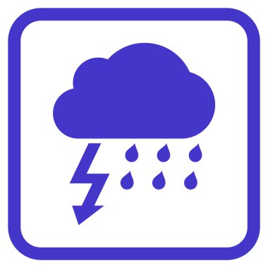 Fırtına vektör simgesi bir çerçeve içinde