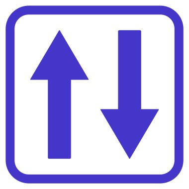 Dikey Çevir ok simge bir çerçeve içinde vektör