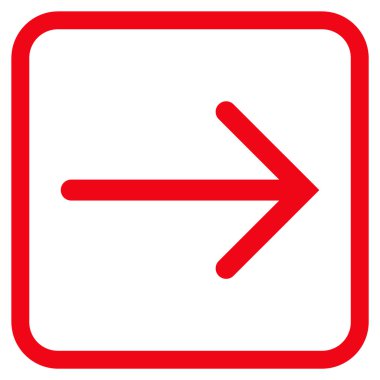 Ok sağ vektör simgesi bir çerçeve içinde