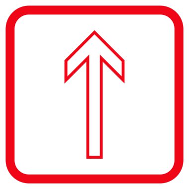 Vektör simgesi bir çerçeve içinde yukarı ok