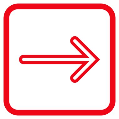 Ok sağ vektör simgesi bir çerçeve içinde