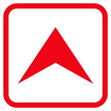 Vektör simgesi bir çerçeve içinde yukarı ok ucu