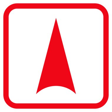 Vektör simgesi bir çerçeve içinde yukarı ok ucu