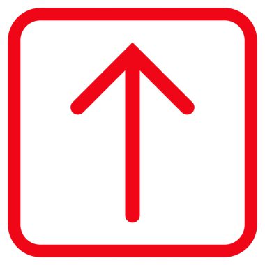 Vektör simgesi bir çerçeve içinde yukarı ok