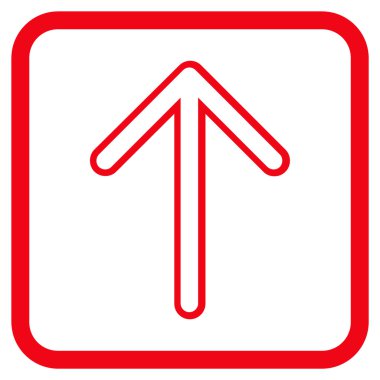 Vektör simgesi bir çerçeve içinde yukarı ok