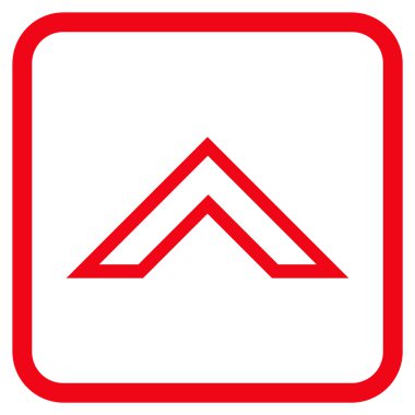 Vektör simgesi bir çerçeve içinde yukarı ok ucu