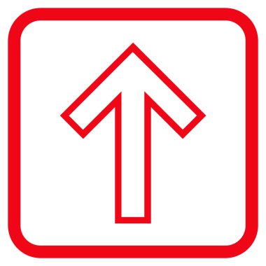 Vektör simgesi bir çerçeve içinde yukarı ok