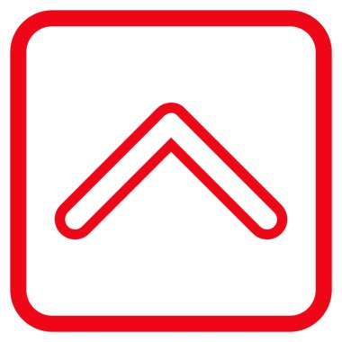 Vektör simgesi bir çerçeve içinde yukarı ok ucu