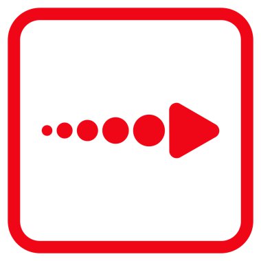 Ok sağ vektör simgesi bir çerçeve içinde