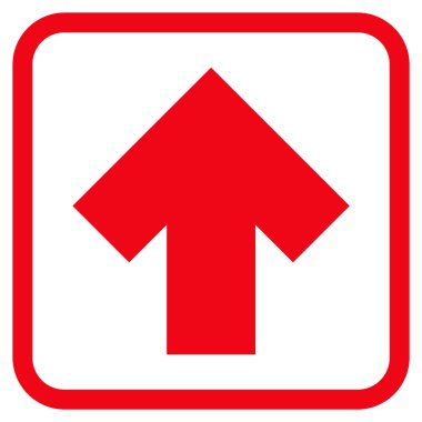 Vektör simgesi bir çerçeve içinde yukarı ok