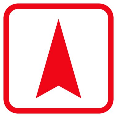 Vektör simgesi bir çerçeve içinde yukarı ok ucu