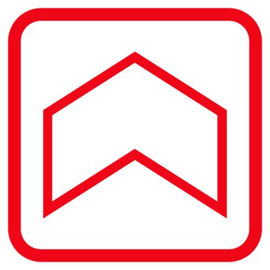 Vektör simgesi bir çerçeve içinde yukarı ok ucu