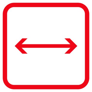 Yatay Çevir vektör simgesi bir çerçeve içinde