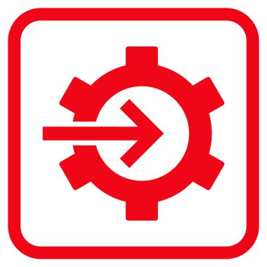 COG Tümleştirme vektör simgesi bir çerçeve içinde