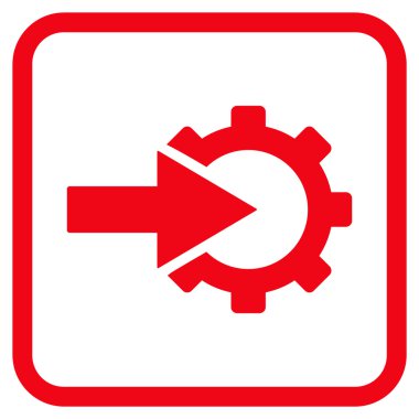 COG Tümleştirme vektör simgesi bir çerçeve içinde