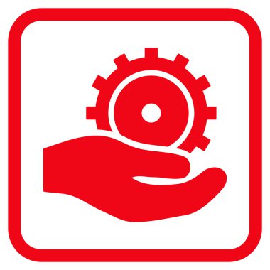 Geliştirme hizmeti vektör simgesi bir çerçeve içinde