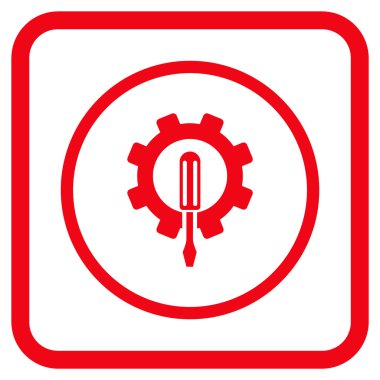 Bir çerçevedeki mühendislik vektör simgesi