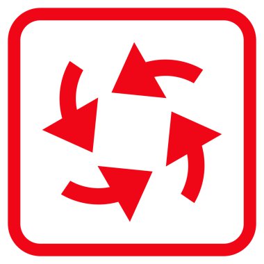 Siklon oklar bir çerçeve içinde simge vektör