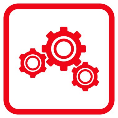 Gears'ı vektör simgesi bir çerçeve içinde