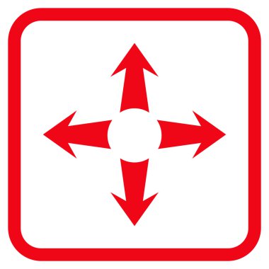 Genişletin okları vektör simgesi bir çerçeve içinde