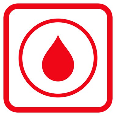 Damla vektör simgesi bir çerçeve içinde