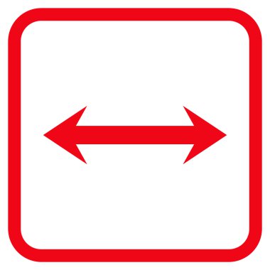 Yatay Çevir vektör simgesi bir çerçeve içinde