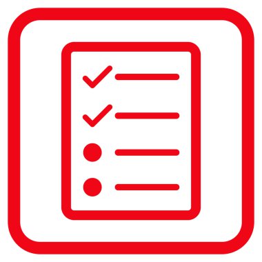 Denetim listesi sayfa vektör simgesi bir çerçeve içinde