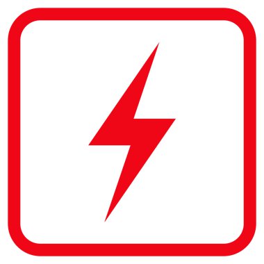 Elektrik vektör simgesi bir çerçeve içinde