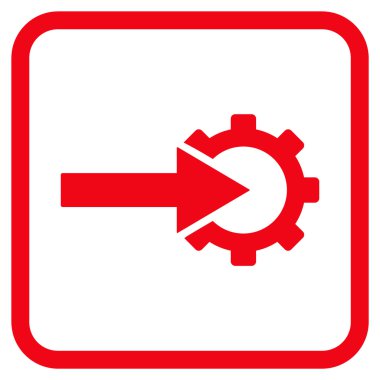 COG Tümleştirme vektör simgesi bir çerçeve içinde