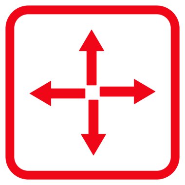 Genişletin okları vektör simgesi bir çerçeve içinde