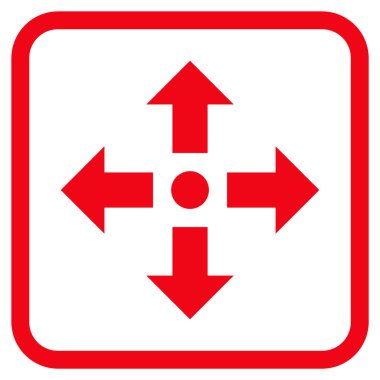 Genişletin okları vektör simgesi bir çerçeve içinde