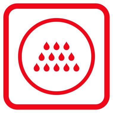 Damla vektör simgesi bir çerçeve içinde