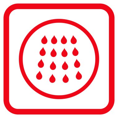 Damla vektör simgesi bir çerçeve içinde