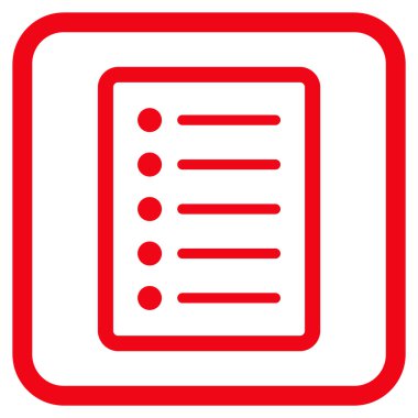 Liste sayfa vektör simgesi bir çerçeve içinde