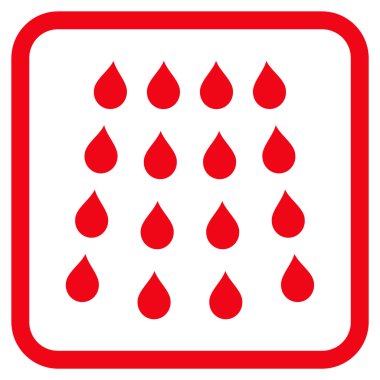 Damla vektör simgesi bir çerçeve içinde