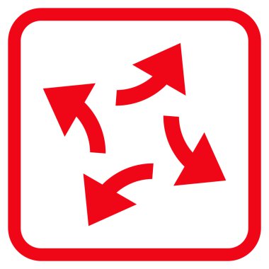 Santrifüj oklar bir çerçeve içinde simge vektör